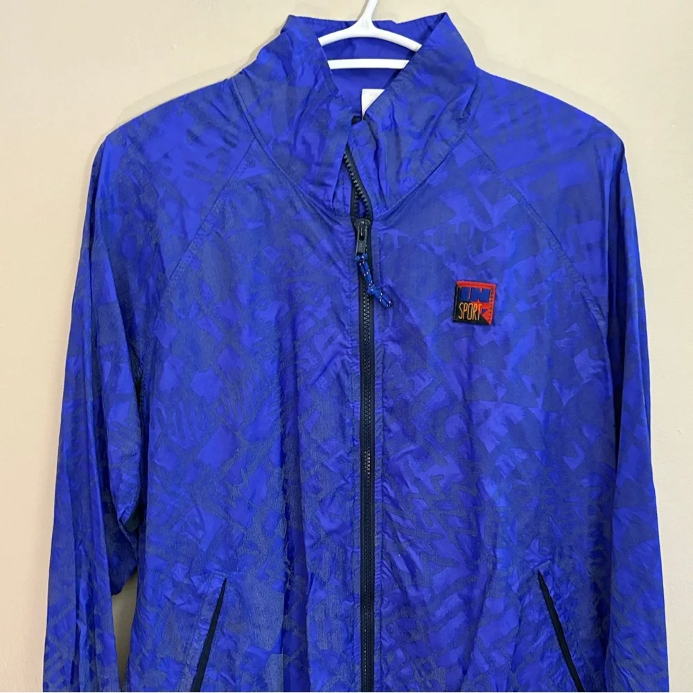 Vintage InSport High-Visibility Blue Reflective Running Jacket – Size Medium EUC - Picture 3 of 14